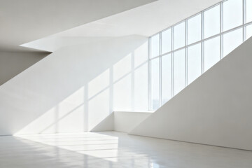 Obraz premium Modern minimalist interior with geometric shapes