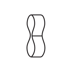A vector icon of a flexible micro-movement band designed to promote frequent light physical activity and posture changes, created in line style with editable stroke