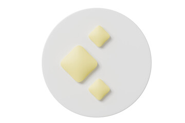 3d ai generate badge icon. generative ai concept. Minimal cartoon sparkles token logo symbol for app ui banner. isolated on white background. 3d render.