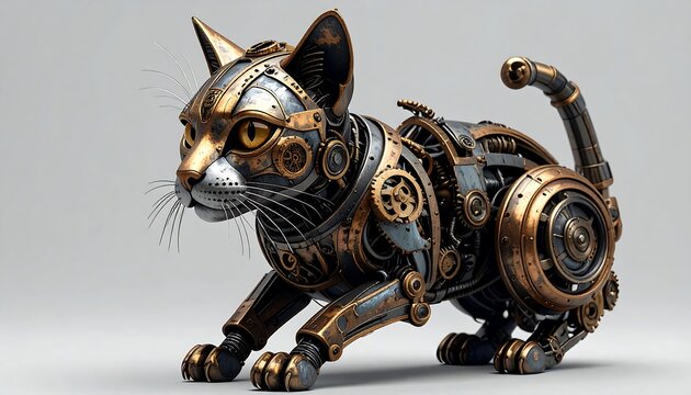 Steampunk Cat Machine