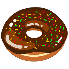 vector illustration of a donut sprinkle 
