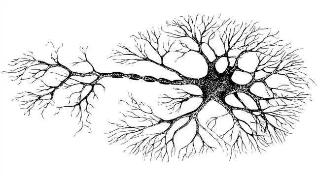 Neuron cell structure diagram