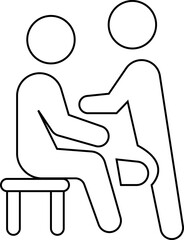 Rehabilitation Icon Physical Therapy, Recovery, Exercise, Health, Medical Treatment, Patient Care, Wellness, and Body Healing Symbols in Modern Vector Style, walker, physiotherapy, exercise band