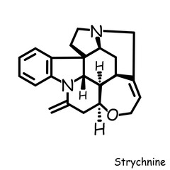 The Chemical structure of strychnine