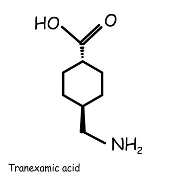 The Chemical structure of tranexamic acid