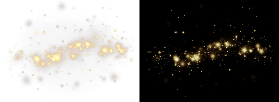 This PNG overlay features transparent glowing particles for a festive photo, perfect for Christmas magic.
