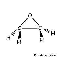 The Chemical structure of ethylene oxide