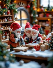 Christmas Workshop with Santa Figurines