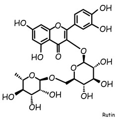 The Chemical structure of rutin 