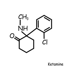The Chemical structure of ketamine