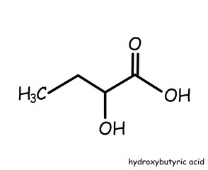 The Chemical structure of hydroxybutyric