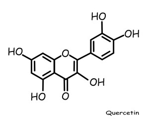 The Chemical structure of quercetin