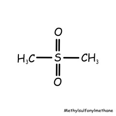The Chemical structure of Methylsulfonylmethane