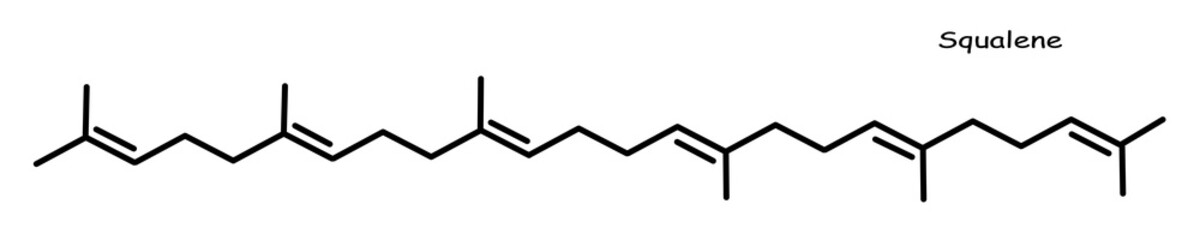 The Chemical structure of squalene