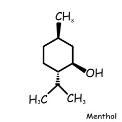 The Chemical structure of menthol