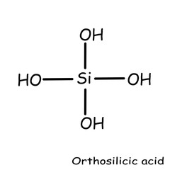 The Chemical structure of orthosilicic acid 