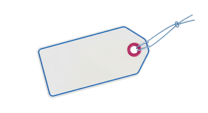Isolated blank price tag, ready for your text and promotions, gift or business merchandise
