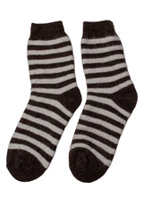 Beautiful comfortable women's socks. Isolated on transparent. Top view. Flat lay.