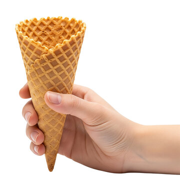 Hand of hispanic man holding biscuit  on Isolated transparent background png. generated with AI