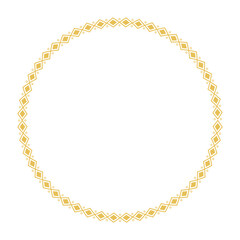 Intricate Gold Geometric Pattern Decorative Circle Border