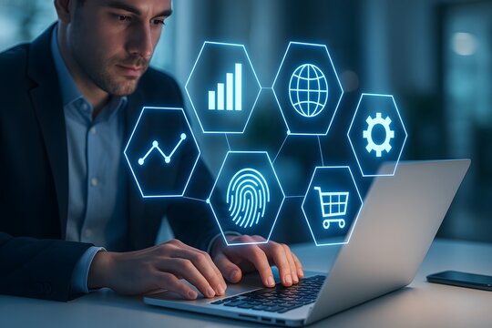 Digital Business Dashboard With Analytics And Security