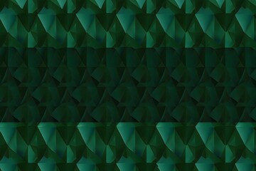 Obraz premium Abstract dark green background with geometric shapes forming a repeating pattern design effect