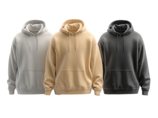 Stylish hoodie collection in neutral colors, ideal for fashion branding and apparel design projects, showcasing comfort and modern casual wear appeal with versatile style
