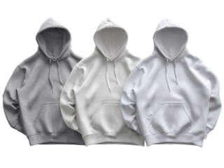 Comfortable hoodies in neutral colors, perfect for branding mockups or casual wear design, ideal for showcasing apparel style and fashion trends