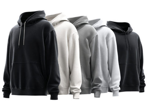 Stylish neutral hoodies mockup for apparel design and branding, showcasing a range of trendy color options perfect for urban lifestyle and fashion presentations