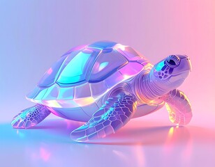 Fototapeta premium Iridescent Turtle Sculpture