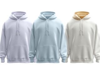 Trendy pastel hoodies mockup for clothing brand promotion, showcasing versatile designs for online store advertising and attracting fashion-conscious customers
