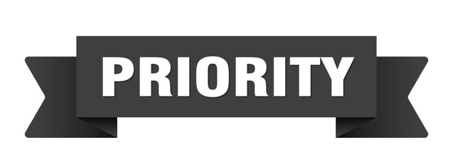priority ribbon isolated on transparent background. priority ribbon