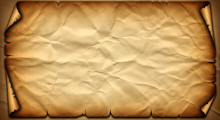 Old, slightly wrinkled parchment paper with warm sepia tones and soft shadow gradients, symbolizing nostalgia, history, and storytelling.
