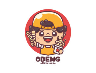 cute cartoon illustration and odeng
