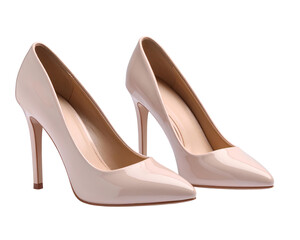  Pair of beautiful shoes on white background