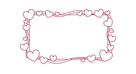Cute heart frame design, copy space