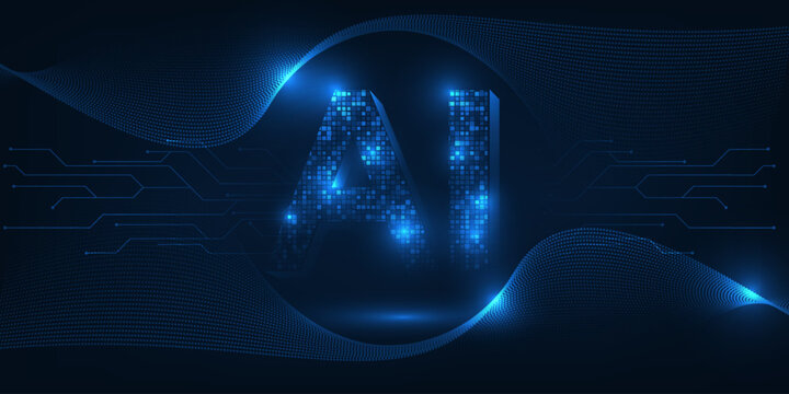 Artificial intelligence futuristic technology background.Vector illustrations.