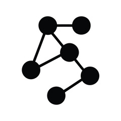A minimalist network graph visualization with connecting nodes and edges structure