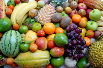 Mixed fruits for vegetarian healthy eating.