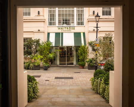 LONDON- The Waitrose & Partners in Belgravia is located at 27 Motcomb Street