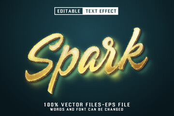Spark Golden Text - Editable Text Effect