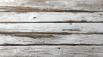 Obraz premium Old wooden planks with whitewashed surface and visible grain lines creating vintage rural texture. Concept of farmhouse design and rustic authenticity