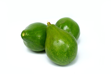 Fresh Avocado Isolated on White Background.