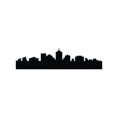 Fototapeta premium Cityscape silhouette, a simple yet sophisticated design of a urban skyline