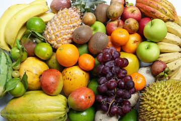 Healthy fresh fruits mix rich in vitamins.