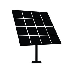 Solar panel with mounting system providing a sustainable energy source in silhouette