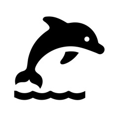 Vector art of dolphin