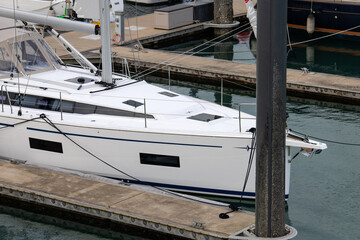 view of yachts moored at the marina