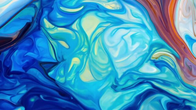 Close-up of abstract liquid ink sapphire blue, ruby red, gold, fractal tendrils translucent fluid, jewel luxury color scheme, elegant flow, 4K ultra-realistic, abstract background