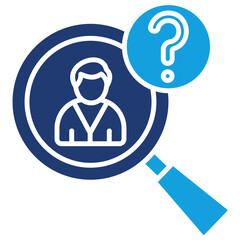 Missing Flat Blue Icon